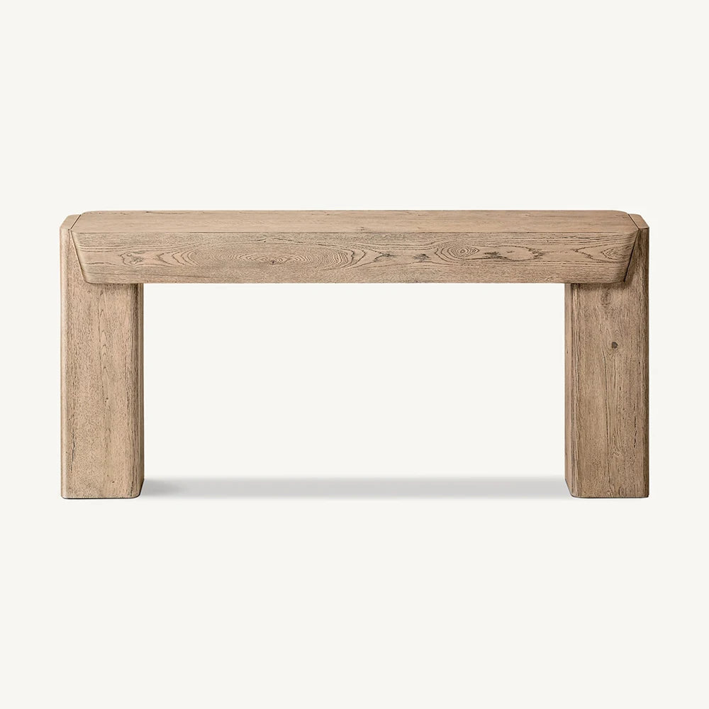 Solid Oak Rustic Console Table