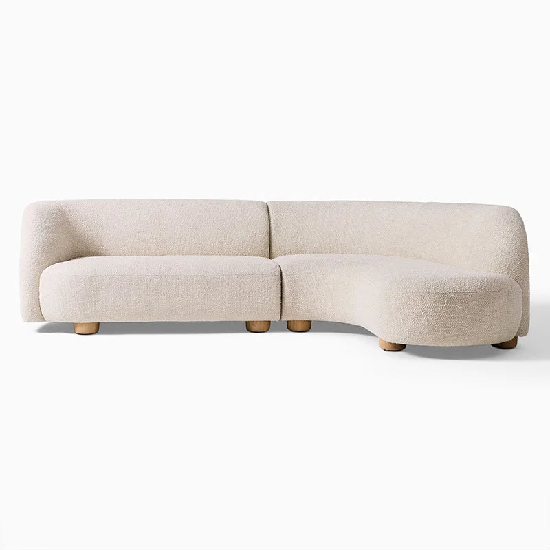 Harmony Ottoman Boucle Linen Sectional Sofa